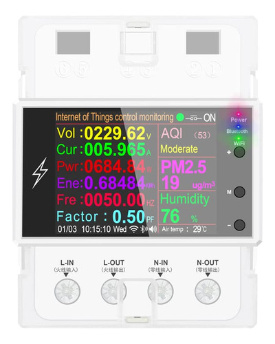 Interruptor Inteligente Wifi 100a Control Remoto Ac 220v 110
