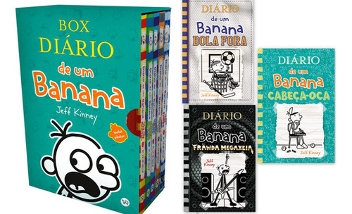 Box Diário De Um Banana - 5 Volumes ( 11 Ao 15 ) 16  17 E 18  C.dura, De Jeff Kenney. Editora V&r, Capa Mole Em Português, 2023