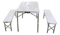 Comprar Mesa Plegable De Camping + 2 Bancos Plegables De Aluminio