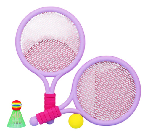 1 Conjunto De Raquete De Badminton De Tênis De Praia Roxa Pa