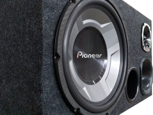 Caixa Trio Som Carro Automotivo Cinza Dutada Sub Pioneer 12 Pol Ts W 3060br 350w Rms