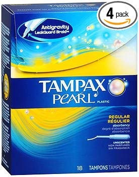 Tampax Perla Tampones, Plástico Aplicador, Regular Absorbenc
