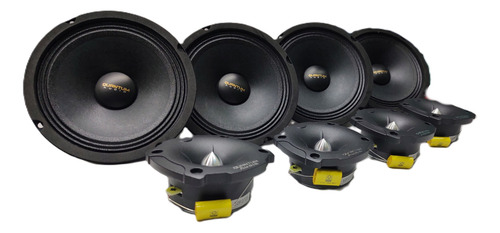 Set De Medios Quantum Pro6k4mt 250w Rms 6.5 Pulgadas 4 Ohms