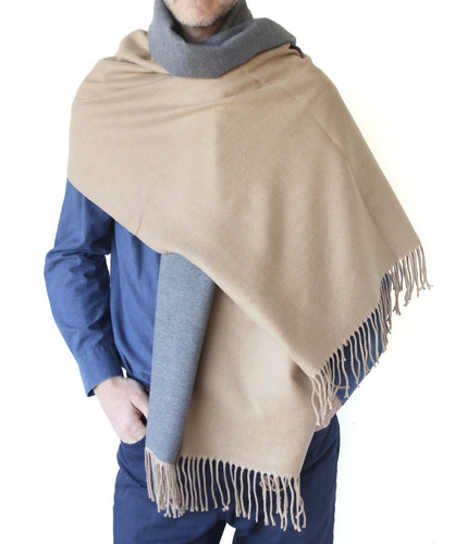 Pashmina Bufanda Ruana Mantón Hombre Reversible Bien Fin