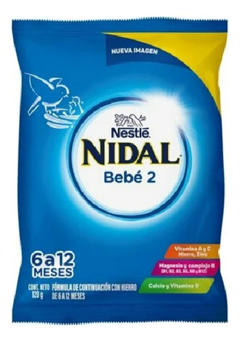 Leche De Fórmula En Polvo Sin Tacc Nestlé Nidal Nidal 2 En Sobre De 1 De 120g - 6 Meses A 1 Años