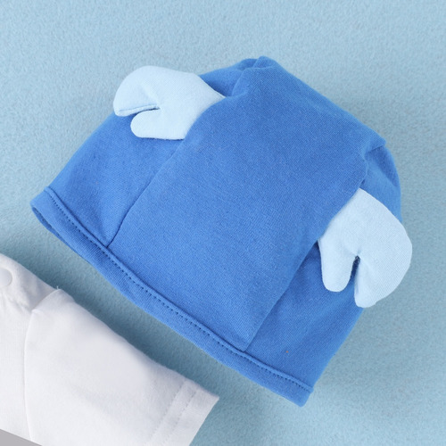 Conjunto De Mameluco Bebé Con Gorro Y Estampado De Cangrejo Blanco 3-6 M