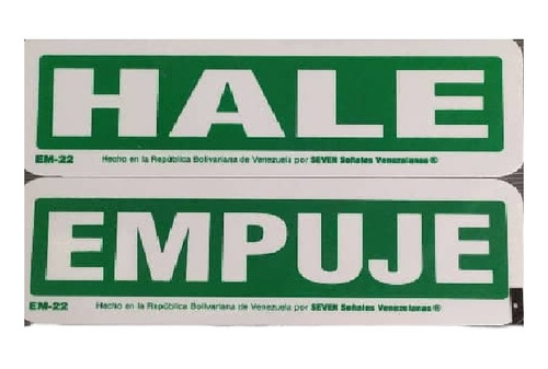 Señal Seg Empuje/hale-texto 2 De 6,5x19,5cm Seven