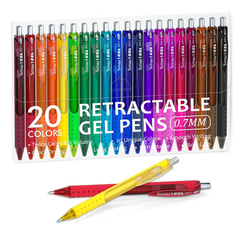 Bolígrafos De Gel De Colores, 20 Colores, Bolígrafos ...