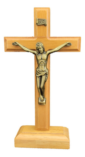 Jesucristo Católico Con Cruz De Mesa De Pie, Cristo Religios