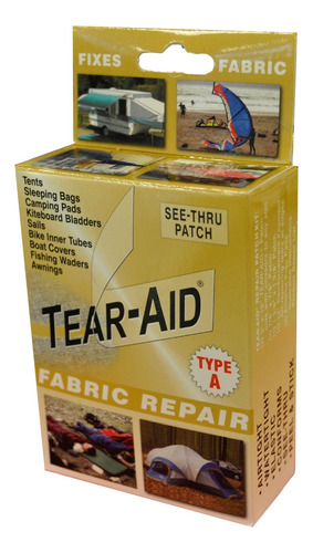 Tear-aid Kit De Reparacin De Tela, Caja Dorada Tipo A, Indiv