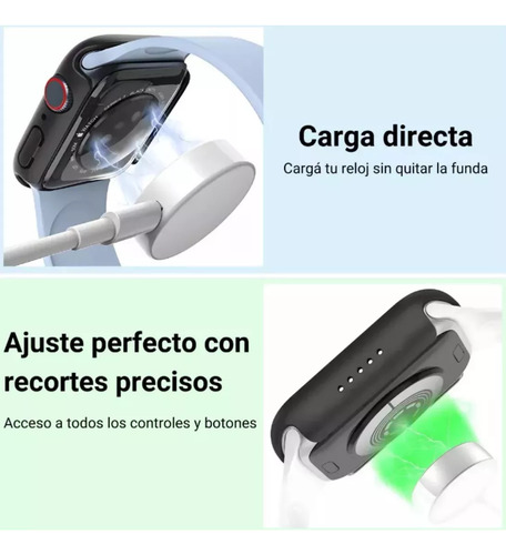 Bumper Protector Para Apple Watch 46mm Serie 10 Negro