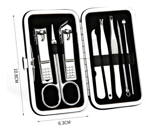 Imagem 3 de 8 de Estojo De Manicure Com 7 Peças Black