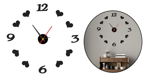 Reloj De Pared Sin Marco Reloj De Pared Decoración Negro