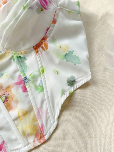 Top Corto De Con Estampado De Flores Acuarela, Perfecto Par