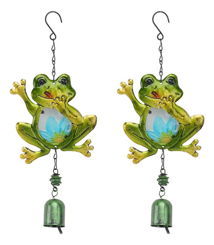 Carillones De Viento Iron Frog Para Regalo De Cumpleaños Par