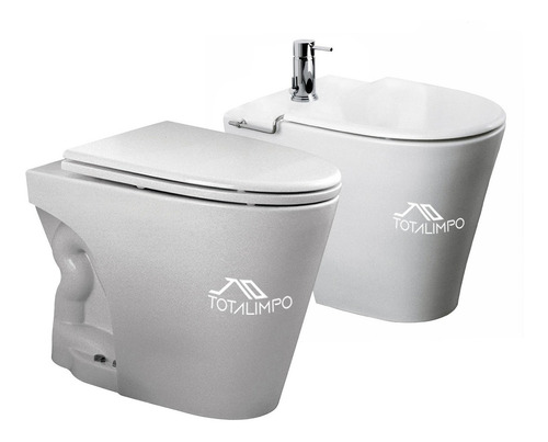 Juego Baño Ferrum Marina Inodoro Corto Bidet 1a Envio Gratis