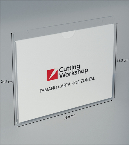 Porta Hojas De Acrílico 3mm Carta 10 Piezas Horizontal