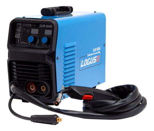 Soldadora Electrica Inverter Logus Mig Electrodo Slm160 Color Azul Frecuencia 50