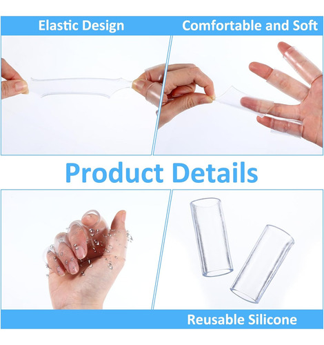 Funda De Silicona Para Dedos Con 20 Protectores Elásticos