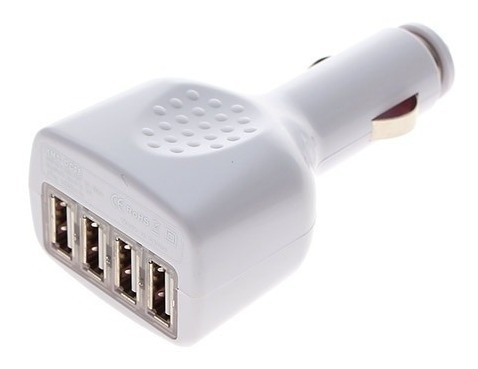 Imagen 3 de 9 de Cargador 12v Auto 4 Usb 3,1a Celular Gps Tablet Envíos Gtía.