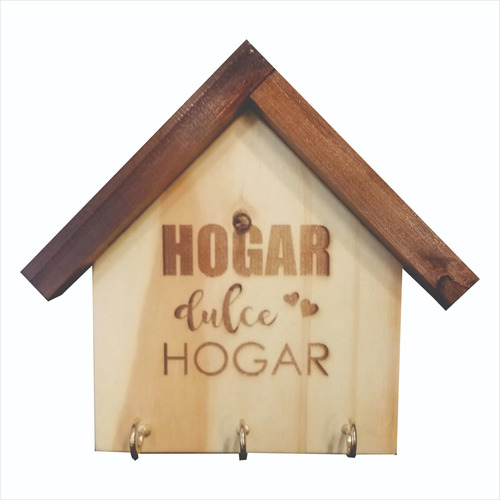 Portallaves Artesanal De Madera Hogar Dulce Hogar 