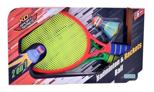 Set Raquetas Badminton 2 En 1 Original Ditoys 2178