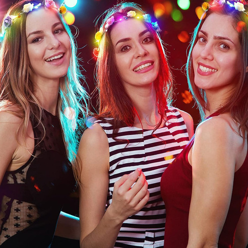 6 Corona De Flores Artificial Tiara Multicolor Fiesta Prince