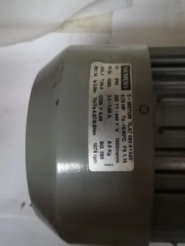 Motor Siemens De 0.75 Hp