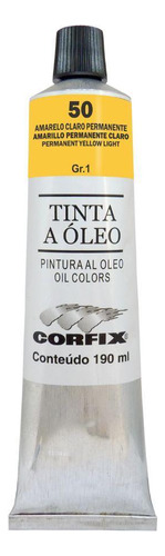 Tinta Oleo Corfix G1 50 Amarelo Claro Permanente 190ml