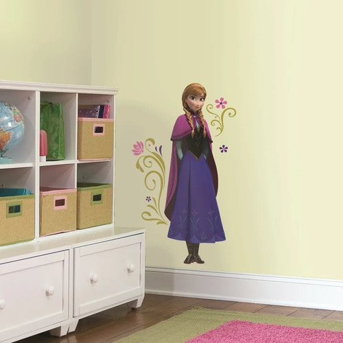 Imagem 2 de 3 de Adesivo De Parede Frozen Princesa Anna Rmk2737 Reutilizável