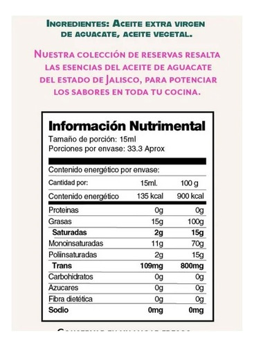 Aceite Aceitoli Puro De Aguacate 500 Ml