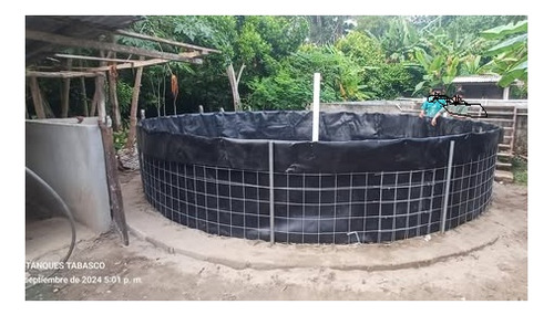 Estanque Con Geomembrana 1 Mm Bolsa Rectangular 3 X 2 X 1.5