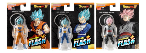 Dragon Ball Flash Set 3, Goku Blue - Vegeta Blue - Goku Rose