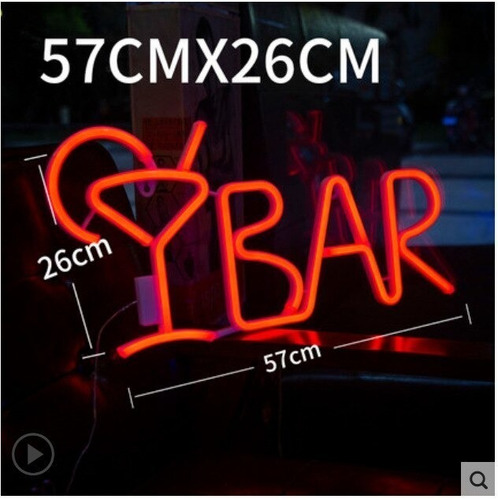 Led Bar Neon Letrero Luz Para Bar Ktv Snack Shop Decor Juice