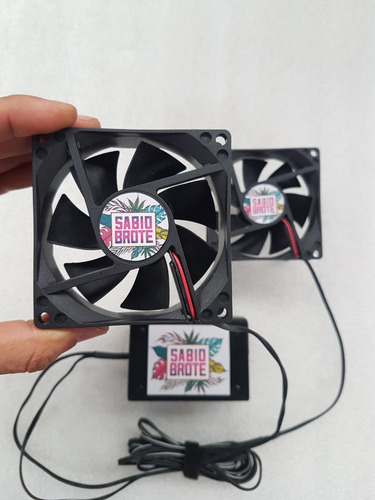 Kit Ventilación Cultivo Indoor 2 Turbinas 8x8 12v