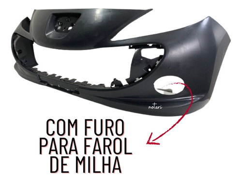 Parachoque Peugeot 207 2008 2009 2010 2011 2012 13 Com Furo