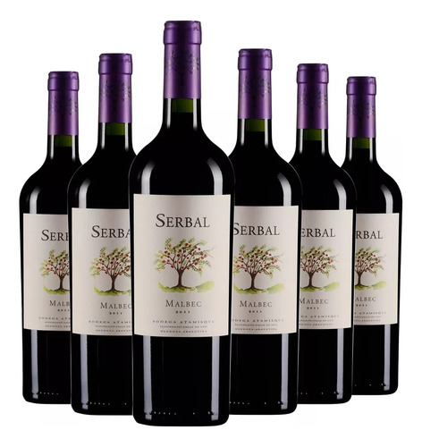 Vino Serbal Malbec - Bodega Atamisque - 6 X 750 Cc