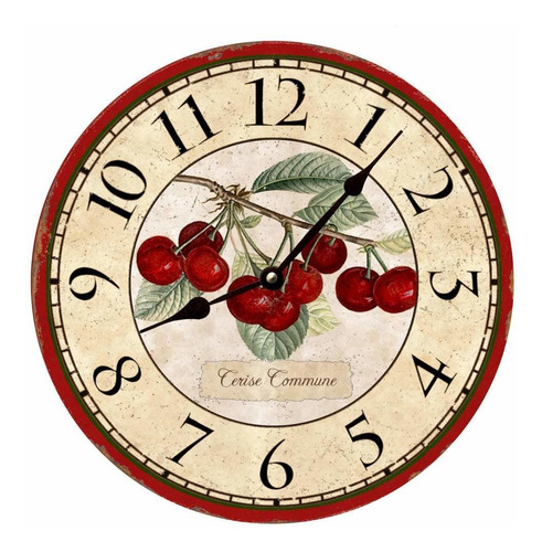 Reloj De Madera De Cerezo Fruta Cereza Cocina Reloj De ...