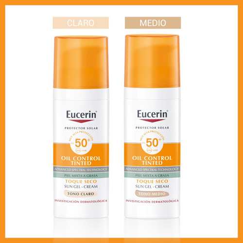 Eucerin Sun Fps50 Oil Control Claro Toque Seco Facial X50 Ml