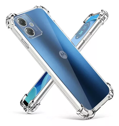 Funda para Motorola Moto G14 (6.50 pulgadas), carcasa de silicona suave, 2  fundas protectoras de goma flexible transparente para teléfono, funda de