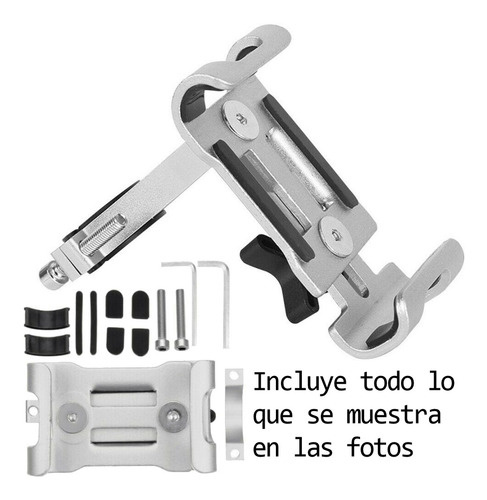 Imagen 4 de 7 de Soporte Celular Univeral Moto Bicicleta Monopatin Aluminio ®