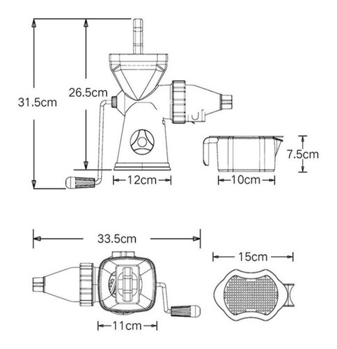 Imagem 6 de 6 de Espremedor De Sucos Multifuncional Manual Frutas Vegetais