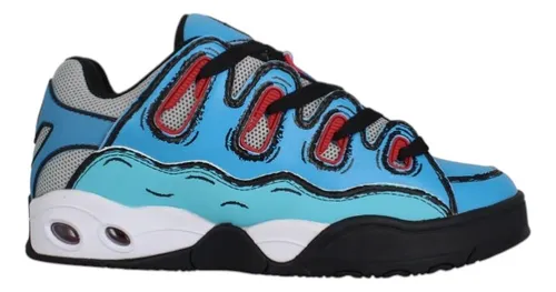 Zapatillas Osiris Modelo D3 Og Celeste Cartoon Exclusiva!!!