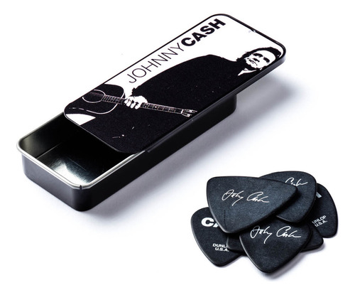 Dunlop Johnny Cash Pick Tin - Set De 6 Púas Color Jcpt02h Tamaño Legend Heavy
