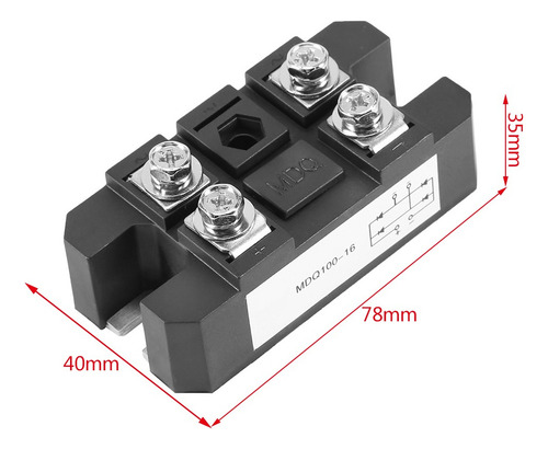 Rectificador De Puente De Diodo Monofásico 1pc 100a 1600v