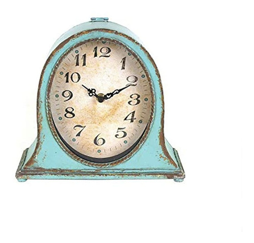 Creative Co-op - Reloj De Mesa (metal), Color Azul
