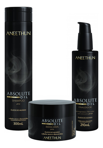 Kit Absolute Oil Shampoo Mascara Finalizador Lançamento 