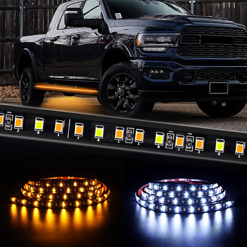 Amexmart Tira Luz Led Para Estribo Camion 70  Marcador Ambar