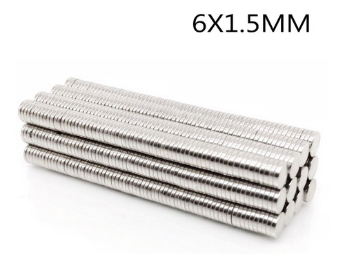 Imagen 1 de 5 de Imanes De Neodimio 6x1.5 / 6mm X 1.5mm (25 Unidades)