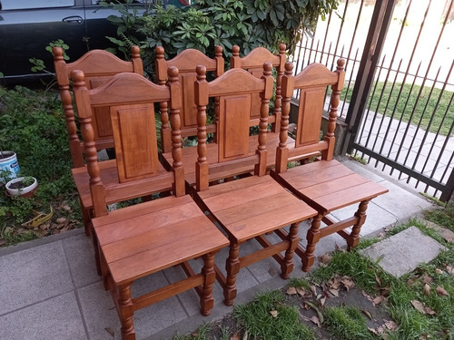 Juego De Mesa 6 Sillas Y 2 Sillones Cabeceros